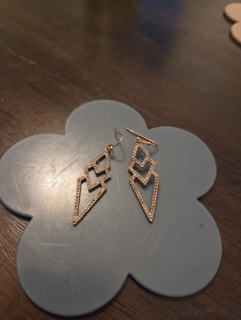 Stella & Dot Gold Geometric Dangle Earrings
